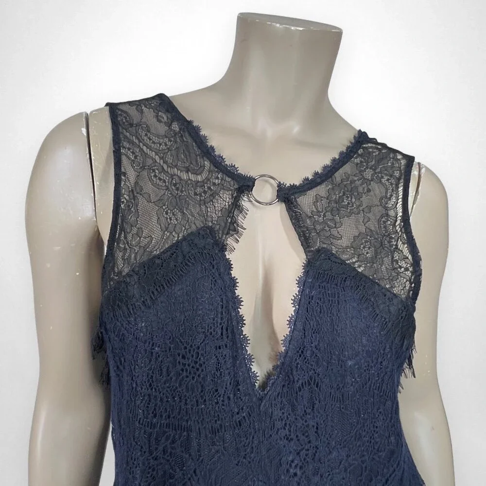 FREE‎ PEOPLE Don't You Dare Lace Black Dress M
